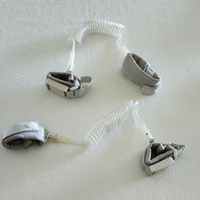 Gray Adjustable Toddler Safety Wrist Link Harness with Hook  Loop Buckle