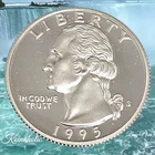 1995 S SILVER DCAM Proof Washington Quarter 25c From Proof Set 90% Silver