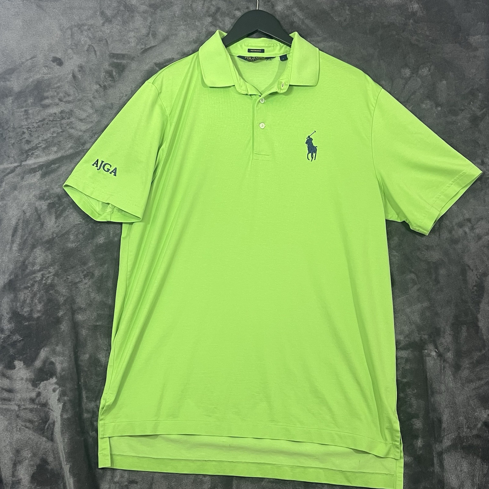 Polo Ralph Lauren Camicia Uomo Grande Verde Lime Big Pony Logo AJGA