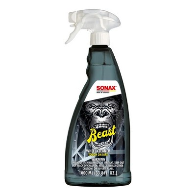SONAX Beast Wheel Cleaner - Color Changing, Iron Dissolving, 1 Liter (33.8 oz)
