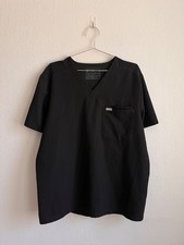 FIGS Men's Leon Scrub Top in Black Size XL