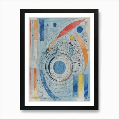 ''Kreis'' 3 Kunstdruck gerahmt Wandbild Poster Leinwanddruck Bild