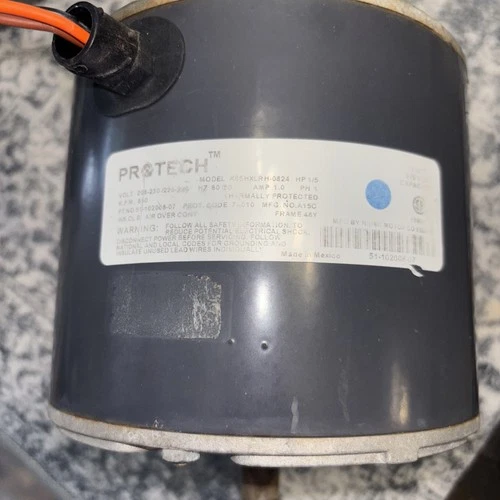 Rheem 51-102008-07 Condenser Fan Motor Protech K55HXLRH-0824 1/5HP
