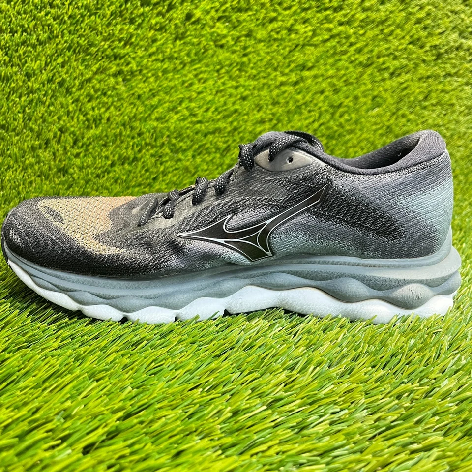 Mizuno Wave Sky 7 Womens Size 8 Black Green Athletic Road Running Shoes Sneakers - Image 4 of 4