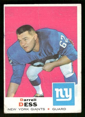 1969 Topps Football Card #219 Darrell Dess