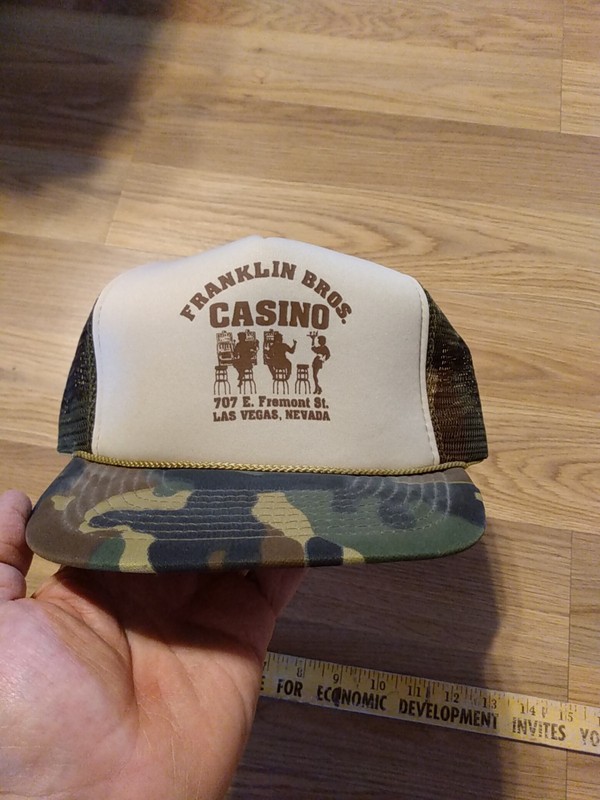 Rare Franklin Brothers Casino Hat 707 East Fremont Street Las Vegas Nevada