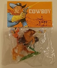 BUSTA SIGILLATA SOLDATINI TOY SOLDIER HONG KONG COMBOY PLASTICA VINTAGE VEDI...