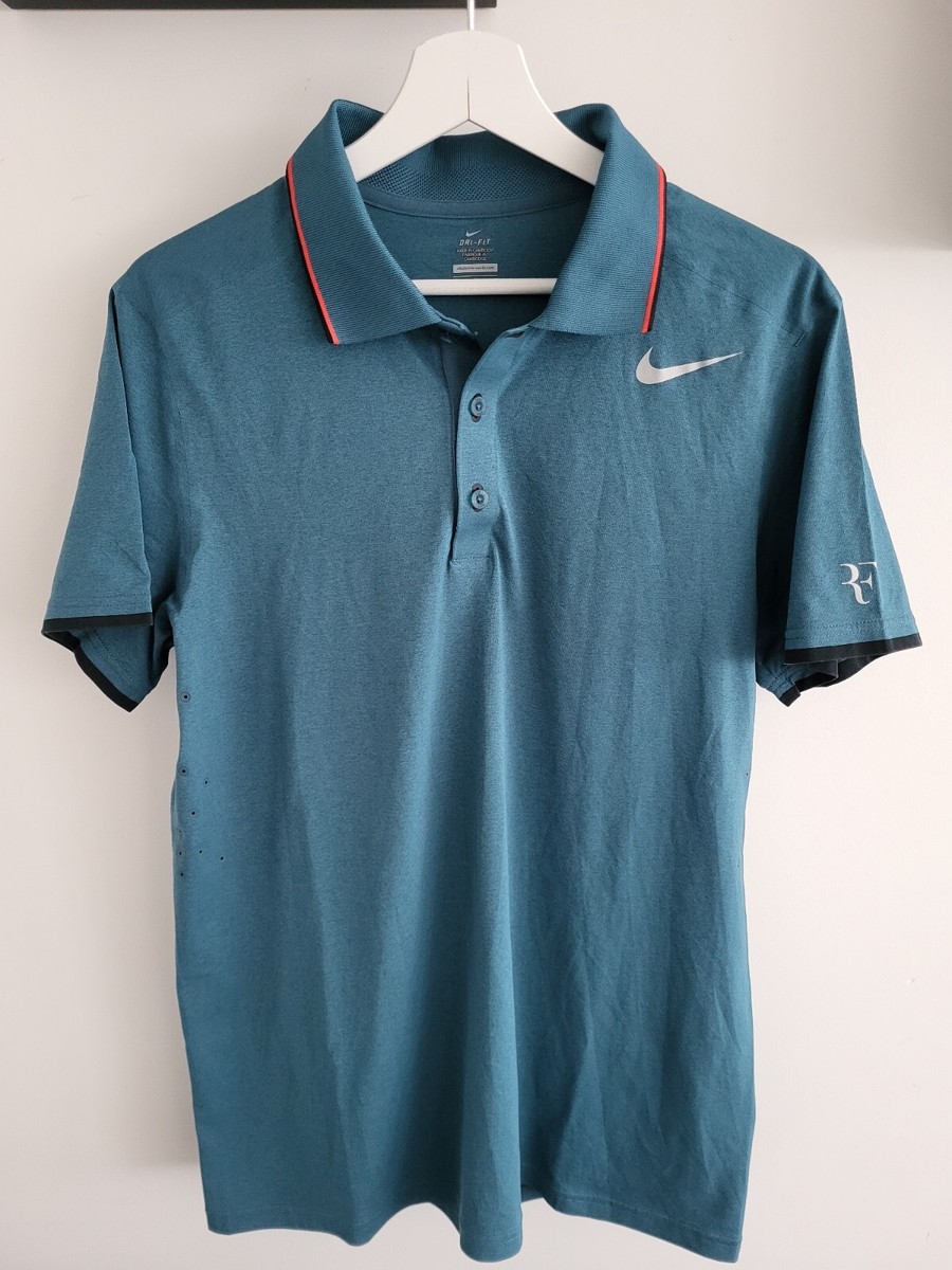 Polo Nike Roger Federer Australian Open 2014 - Taille L, Vert, Occasion Très Bon état