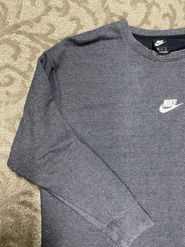 Nike Sportswear Mens XXL Fleece Crewneck Heather Gray Pullover (Heavily Used) - Picture 3 of 9
