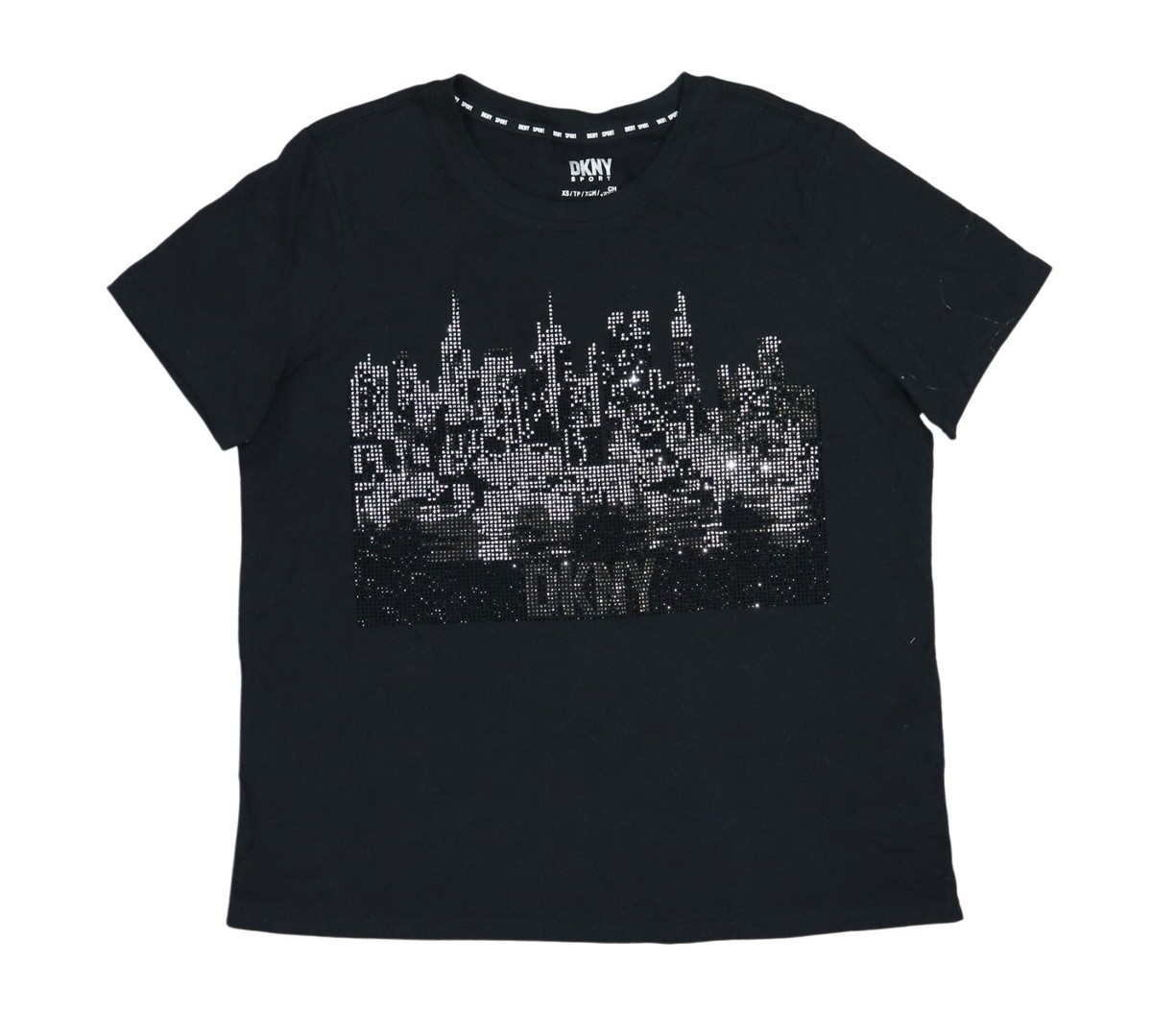DKNY Sport Rhinestone Cityscape Short Sleeve Women's T-Shirt