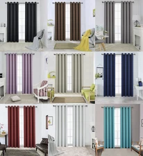 2 Pc Blackout Grommet Thermal Window Curtain Panels - Assorted Colors & Sizes