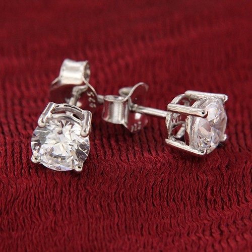 IGI Certified 1.5Ct Lab Grown Diamond Women's Stud Earrings Solid 925 Silver - Picture 9 of 17