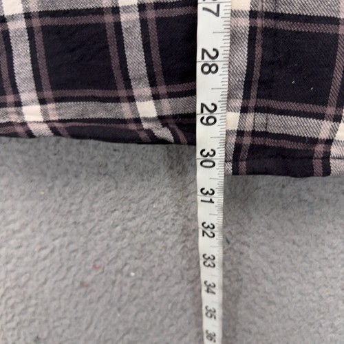 Wrangler Shacket Mens Large Black Gray Plaid Button Front Lined Outdoor Workwear - Picture 5 of 11