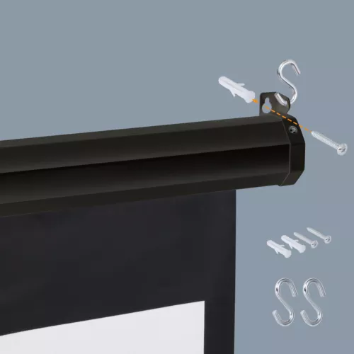 72''/80''/100''/119'' Projector Screen Pull Down Projection Screen Home Theater - Picture 40 of 89