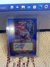 2022 Prizm Draft Picks Base Auto Blue Donut Circle #PDP68 Tanner Schobel 18/25
