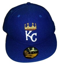 Kansas City Royals New Era 59 Fifty Mens Fitted hat Cap sz. 7 1/8 New Blue Mlb