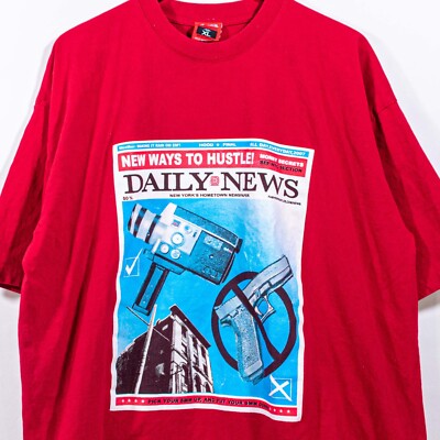 Y2K Pick Up Your 8mm Put Down Your 9mm Hustle T-Shirt XL Baggy Streetwear 