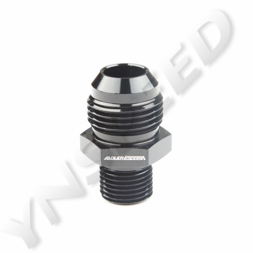 US SHIP 2PCS Aluminum 10AN AN-10 To M16x1.5mm Male Thread Straight Fitting Black - Foto 4 di 6
