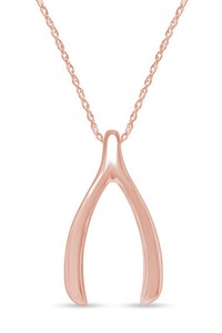 Authentic The Whispering Arc Of Fortune Rose Gold Wishbone Talisman