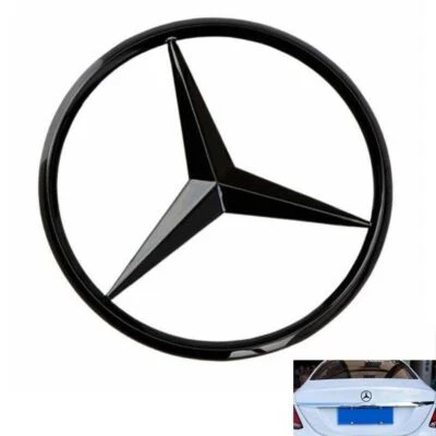 Für Mercedes Benz C Klasse W205 Stern Heck Hinten Emblem Schwarz Glanz 14-18