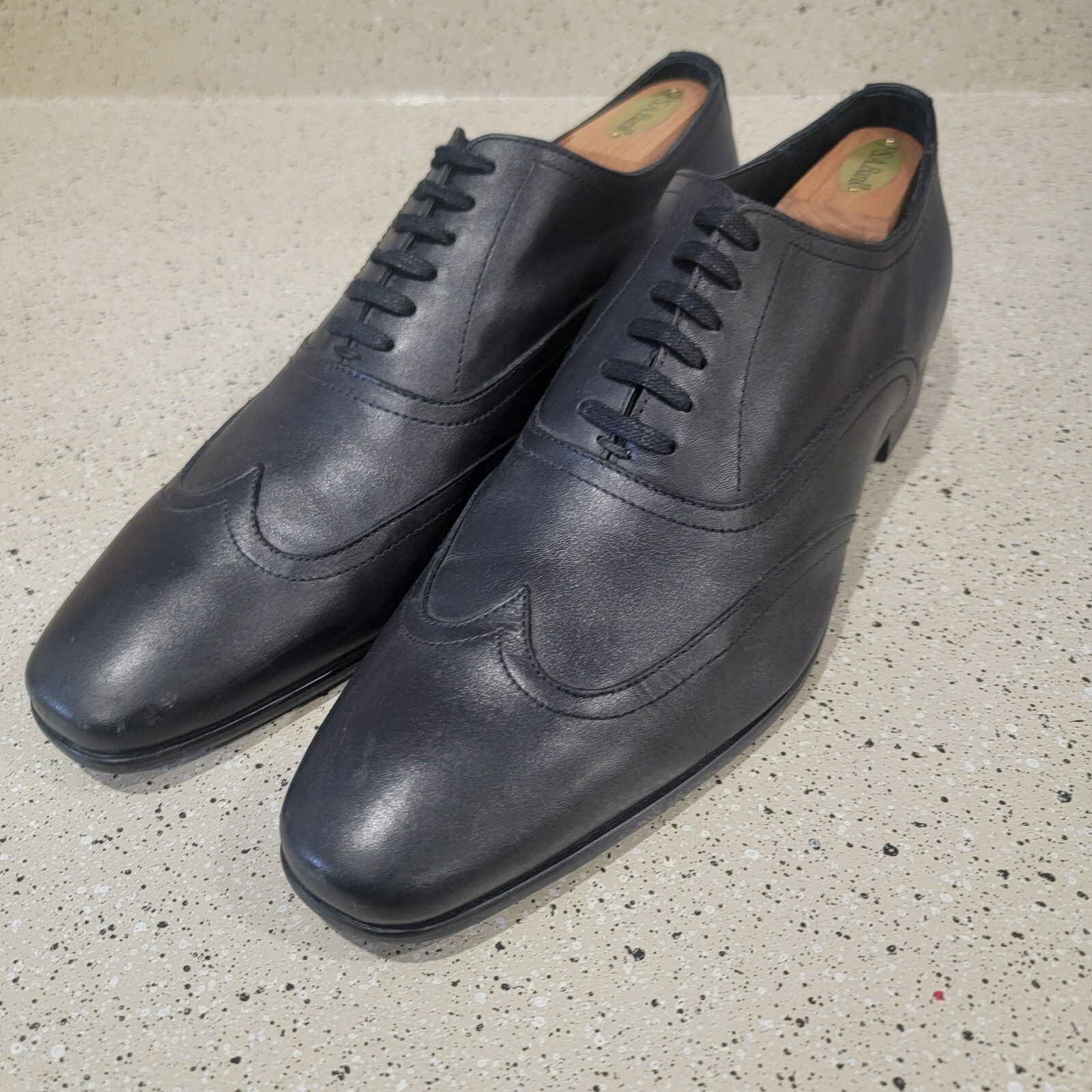 SAOLA Scarpe eleganti Oxford Gordon Rush Akers da uomo taglia 11 in pelle nera 100363