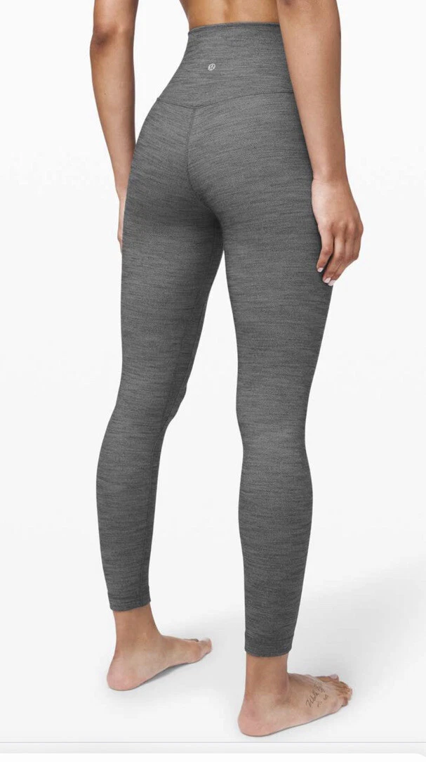 Lululemon Align Pant II 25 Mini Heathered Herringbone NULU Womens Leggings  Sz 6