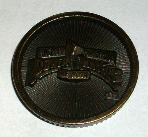 ⭐ MIGHTY MORPHIN POWER RANGERS THE MOVIE NINJETTI COIN - BEAR YELLOW RANGER ⭐ - Picture 2 of 2
