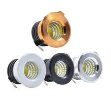 3W Recessed LED Ceiling Downlight COB Spot Light Lamp Cabinet Showcase 110V-240V