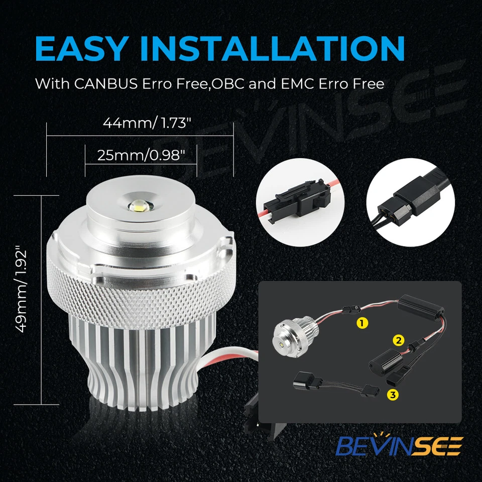 Luz LED de anillo halo ojo de ángel para BMW 550i 535xi 528xi E60 E61 LCI con halógeno Foto 4 de 4