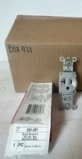 PASS & SEYMOUR GRAY SINGLE RECEPTACLES 5361-GRY 20A 125V NIB
