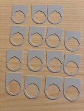 B914 15x Przełącznik Znaki znamionowe Aluminium 22,5mm 30x40x0,75 Nośnik tabliczki