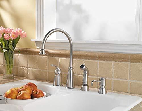 Pfister GT26-4CBC Avalon Robinet de Cuisine à Une Poignée avec Pulvérisateur Latéral, Chrome - Photo 4/4