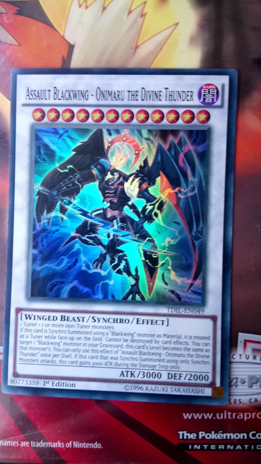 Yu Gi Oh Individual Cards Toys Hobbies Super 1st Yu Gi Oh Assault Blackwing Onimaru The Divine Thunder Tdil En049