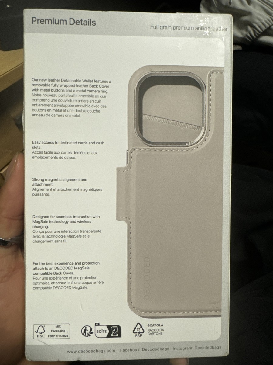 Decoded Leather Case for iPhone 15 Pro Max Detachable Wallet Decoded Clay | eBay Decoded Leather Case for iPhone 15 Pro Max Detachable Wallet Decoded Clay | eBay