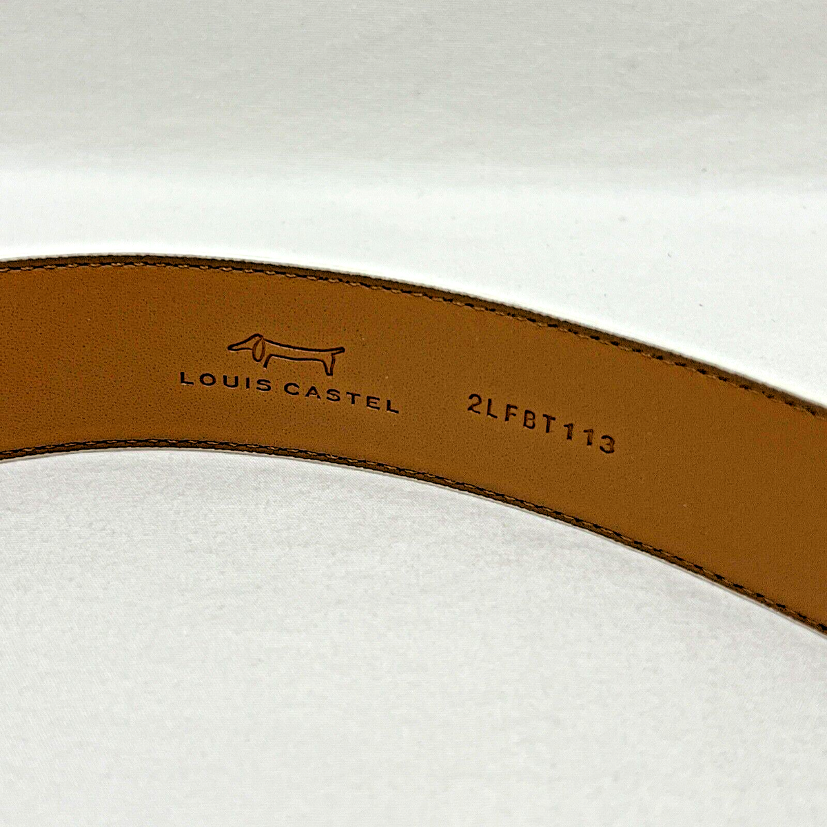 LOUIS CASTEL ベルト Mens Louis Castel stripe belt, 1 3/8