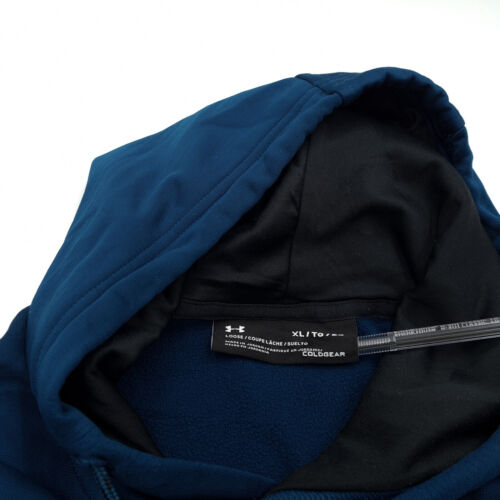 Under Armour Hoodie Hooded Jumper Men Sweatshirt Blue Rd3 Size XL - Picture 4 of 7