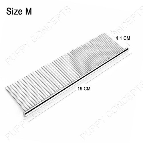 Stainless Steel Teeth Metal Comb Brush Pet Cat Dog Hair Grooming Trimmer Round - Picture 12 of 13