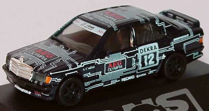 1:87 Mercedes-Benz 190E 2.3-16 W201 DTM 1989 Snobeck Nr.12 Cudini - Herpa 3514 - Изображение 2 из 3