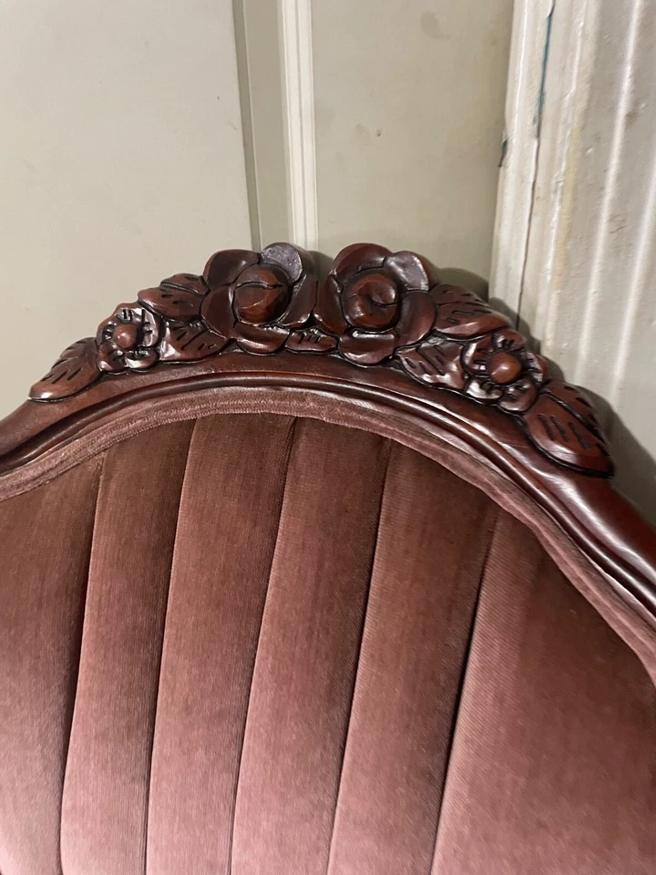 Reproducción de Kimball Silla de Reyes Victoriana Honduras madera de caoba de Italia Foto 2 de 3