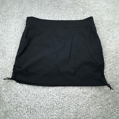Columbia Skirt Womens XL Black Skort/Short Liner Pockets Performance Golf Tennis