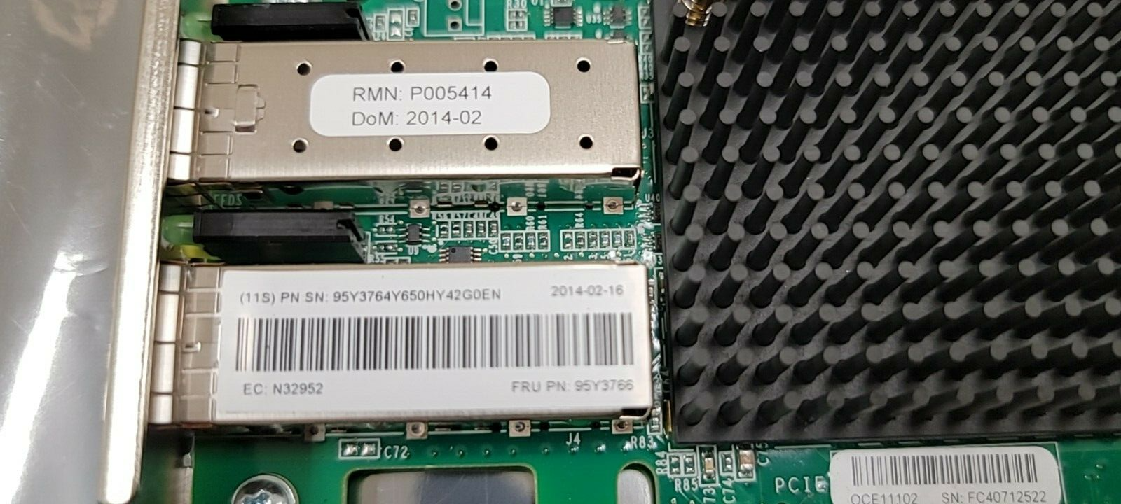 IBM 96Y3766 Emulex 2-Port 10GB SFP+ Ethernet Card PCI-e P005414 