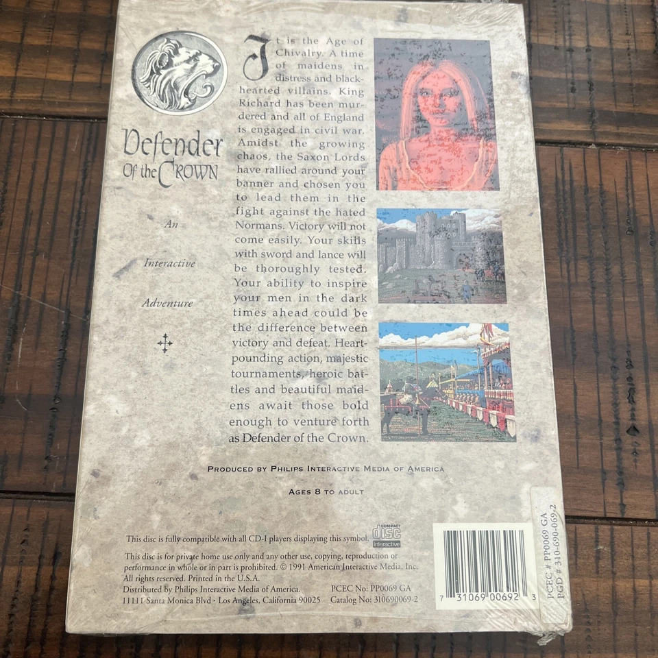 New Sealed Defender of the Crown (Philips CD-i, 1991) Complete CIB W/ Slipcover - Image 2 of 4