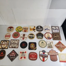 Vintage Beer Mats Coasters Rare Lot of 28 Various Places Mostly New