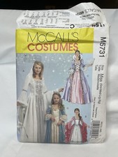 McCall's 5731 Misses Princess Costume Sewing Pattern Size S-XL Uncut