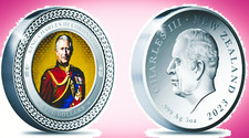 King Charles III Coronation 5oz Silver Proof Coin, Silbermünze,  Neuseeland 2023