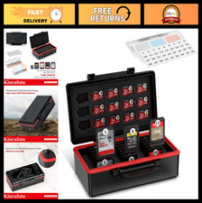 36 Slot Memory Card Case Holder - Water-Resistant, Anti-Shock Organizer for SD/S