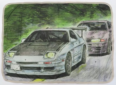 Moririn Initial D FC3S R32 Cooling Blanket Half Size Body Pillow Cover