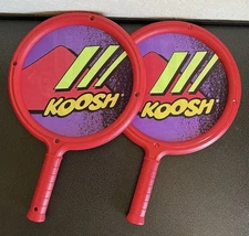 Vintage Koosh Paddle Ball Paddles Racquets Pair OddzOn 1991 NO BALL