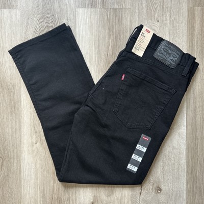 Levi's 511 Slim Fit Mens 36x30 (36x28) Black Washed Jeans Stretch Denim Low NWT