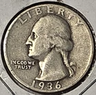 *SILVER* 1936-D  Washington Quarter -《Great Way To Buy Silver!!》